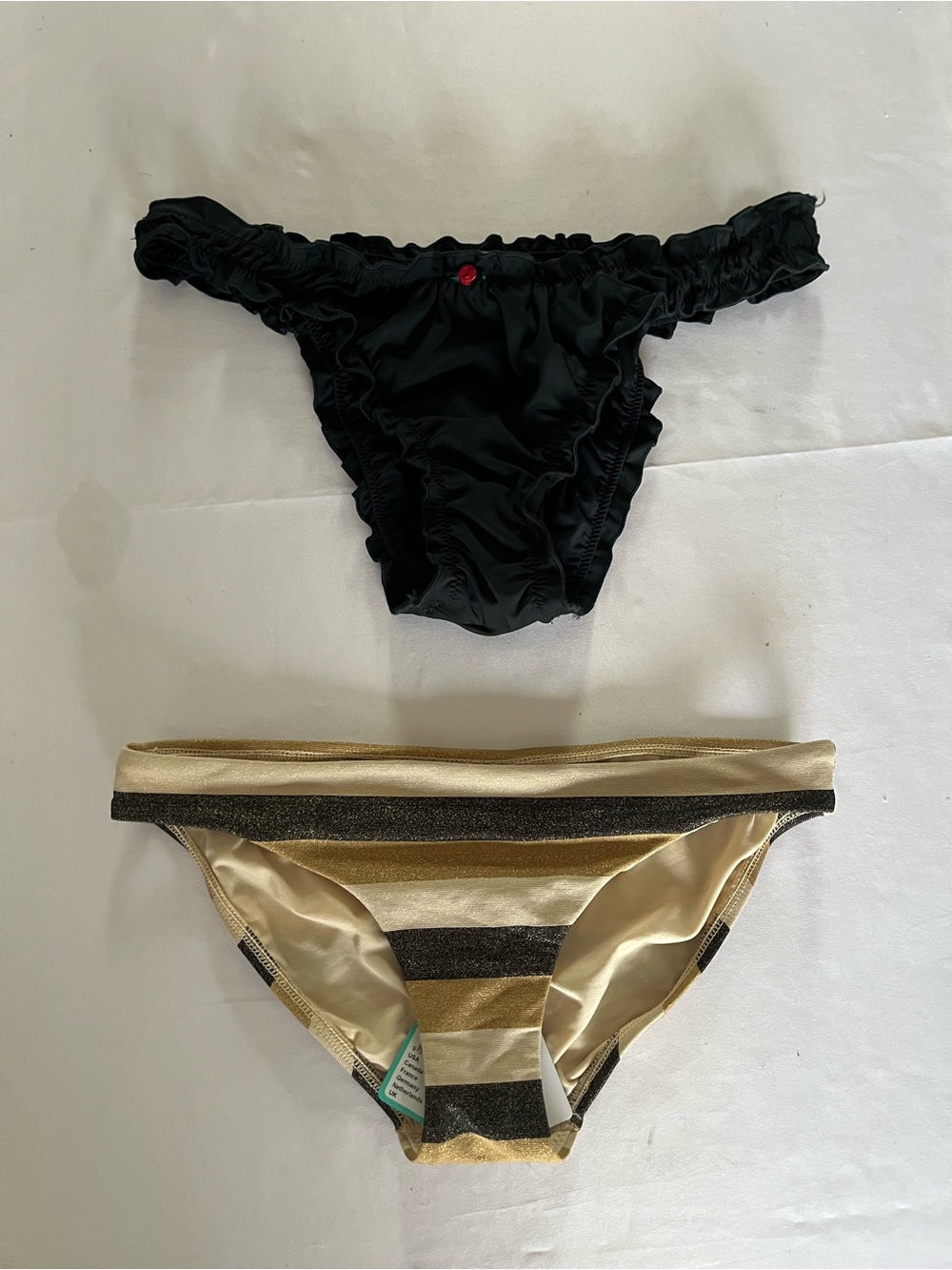 NWT Victoria's Secret PINK  black/ seafolly  Swim Bikini bottom  Medium set